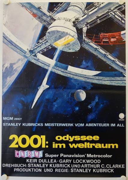 2001 - A Space Odyssey original release german double-panel movie poster